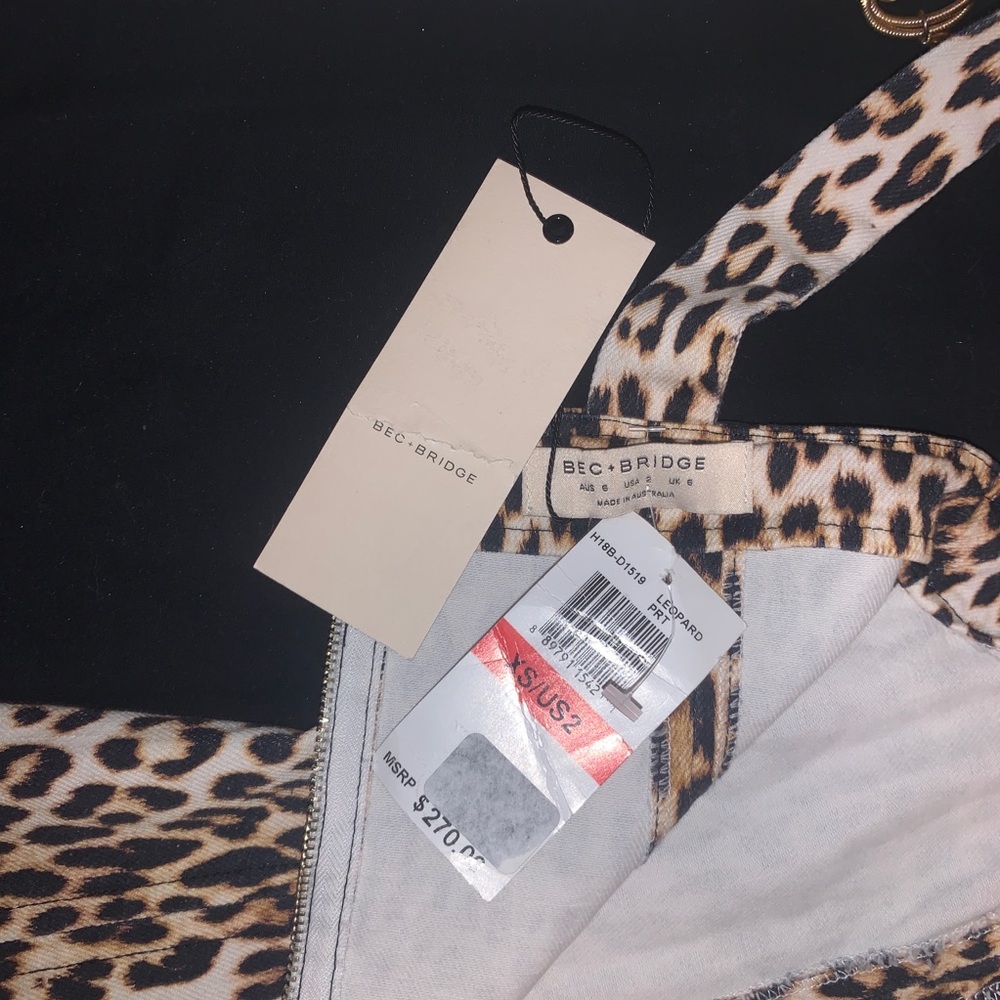 BEC + BRIDGE CHEETAH MINI DRESS
